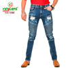 Picture of Virjeans Brand Design Biker Stretchy Grunge Denim Jeans - Dark Blue