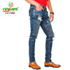 Picture of Virjeans Brand Design Biker Stretchy Grunge Denim Jeans - Dark Blue