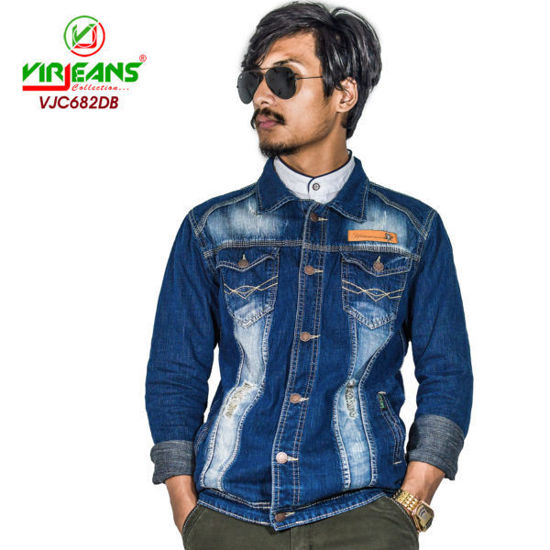 Picture of Virjeans Denim Jeans Jacket - Dark Blue
