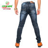 Picture of Virjeans - Stretchy Ripped Design Biker Denim / Jeans Pant - VJC 709 - Dark Blue