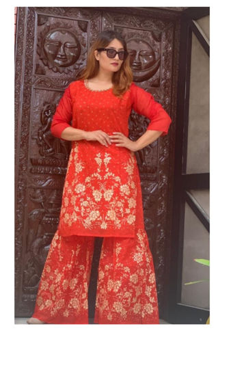 Picture of Junjely Red Kurta
