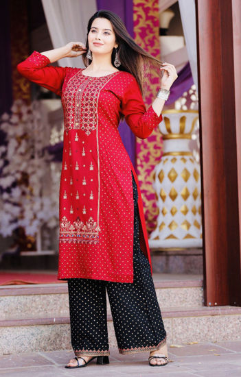 Picture of Junjely Red Kurta