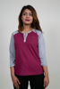 Picture of Sonam Women's Henley T_Shirt Pink