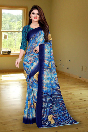 Picture of Junjuly - Designer Blue Saree