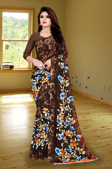 Picture of Junjuly - Designer Brown Saree