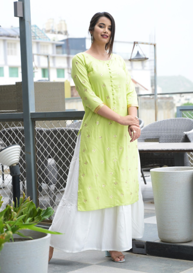 Picture of Junjely Green  Kurta