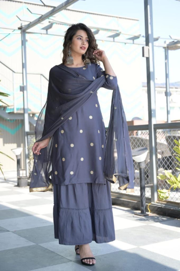 Picture of Junjely Black  Kurta