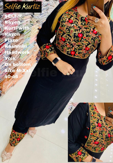 Picture of Junjely Black  Kurta