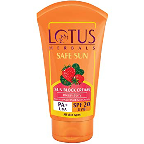 Picture of Lotus Herbals Safe Sun Sun Block Cream PA+ SPF 20_100g