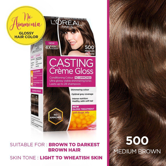 Picture of L'Oreal Paris Casting Creme Gloss Medium Brown 500