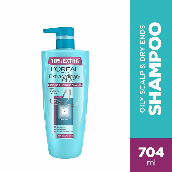 Picture of L'Oreal Paris Extraordinary Clay Shampoo, 704 ml (With 10% Extra)