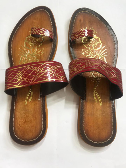Picture of Copper Faux Leather Slippers