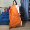 Orange Hand Block Print Dupatta