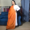 Orange Hand Block Print Dupatta