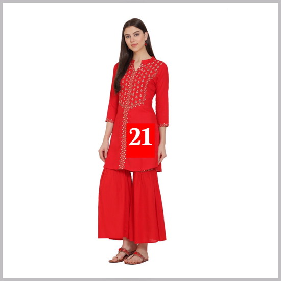 Picture of Junjely Red Kurta