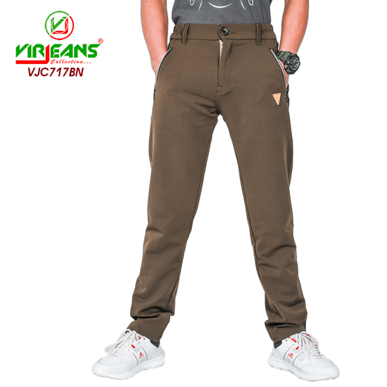 Picture of Virjeans Stretchable Lycra Streetwear Casual Trouser for Men - Brown