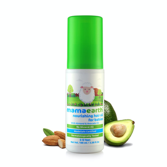 Picture of Mamaearth Nourishing Hair Oil for Babies with Almond & Avocado Oil- 100 ml