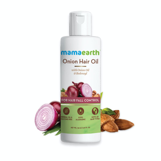 Picture of Mamaearth Onion Hair Oil for Hair Regrowth and Hair Fall Control with Redensyl - 150ml