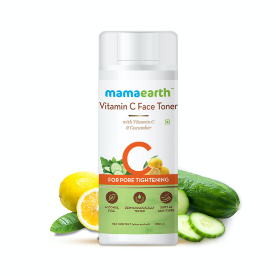 Picture of Mamaearth Vitamin C Face Toner with Vitamin C & Cucumber for Pore Tightening- 200 ml