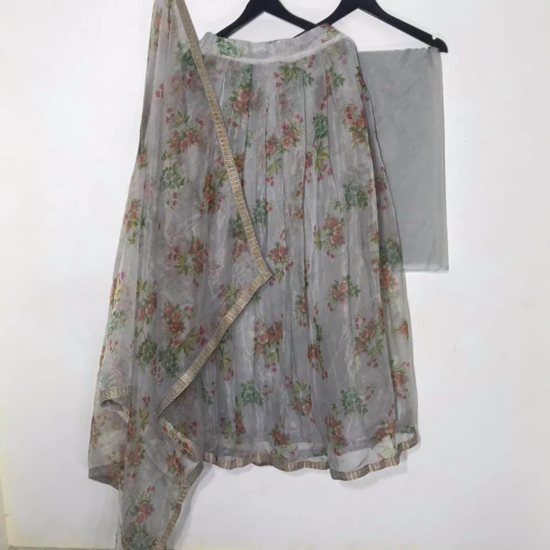 Pastle Grey Lehenga Set