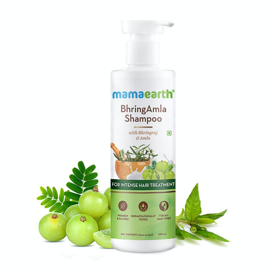 Picture of Mamaearth BhringAmla Shampoo with Bhringraj & Amla for Intense Hair Treatment – 250 ml