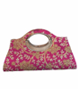 Raw Silk Hand bag with Rich Embroidery Work