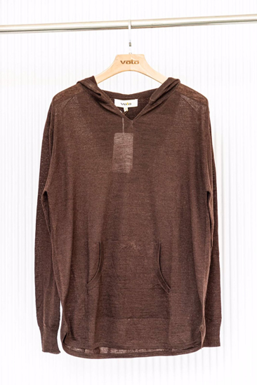 Picture of Brown Wool Hoodie Sweater