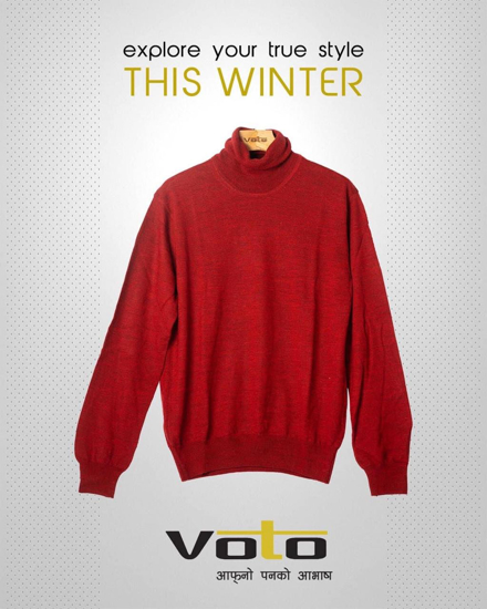Picture of Red High-Neck Sweater