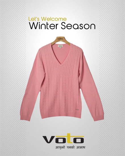 Picture of Pink V- Neck Sweater