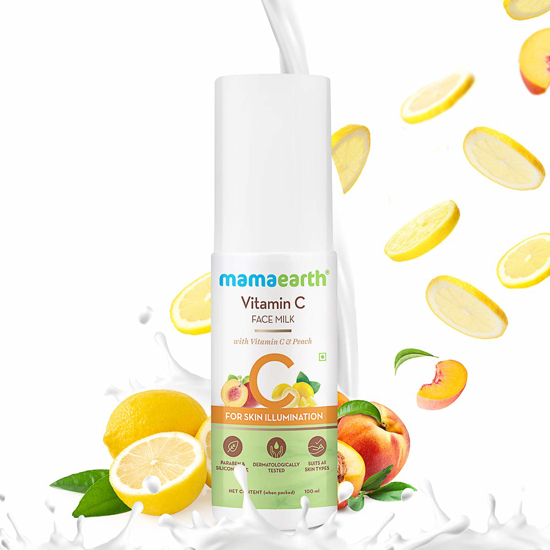 Picture of Mamaearth Vitamin C Face Milk with Vitamin C and Peach for Skin Illumination – 100 ml