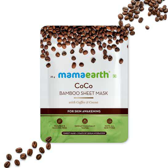 Picture of Mamaearth CoCo Bamboo Sheet Mask with Coffee & Cocoa - 25G