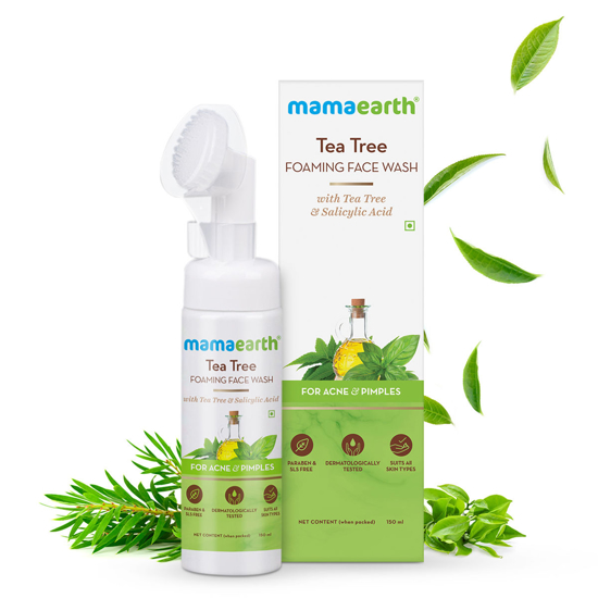 Picture of Mamaearth Tea Tree Foaming Face Wash with Tea Tree and Salicylic Acid for Acne and Pimples - 150ml