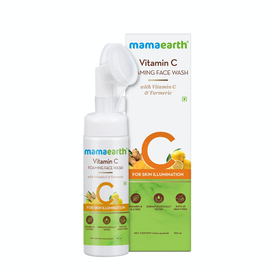 Picture of Mamaearth Vitamin C Foaming Face Wash with Vitamin C and Turmeric for Skin Illumination - 150ml