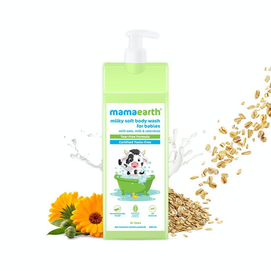 Picture of Mamaearth Milky Soft Body Wash for Babies with Oats, Milk and Calendula - 400 ml