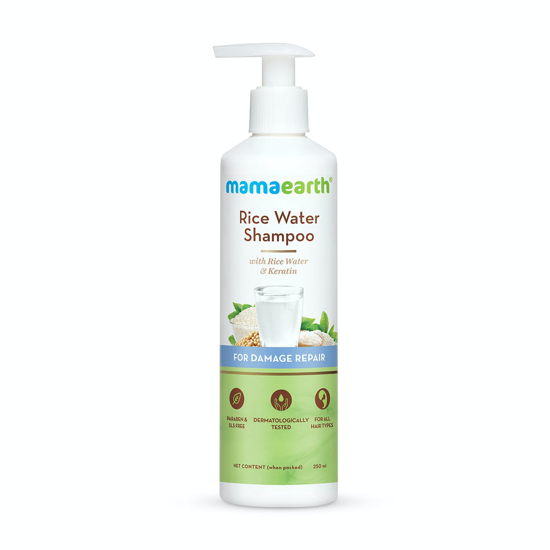 Picture of Mamaearth Rice Water Shampoo With Rice Water and Keratin For Damage Repair - 250ml