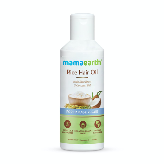 Picture of Mamaearth Rice Water Hair Oil with Rice Bran and Coconut Oil For Damage Repair - 150ml