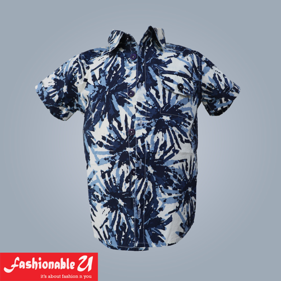 Picture of Blue Printed Shirt for Kids