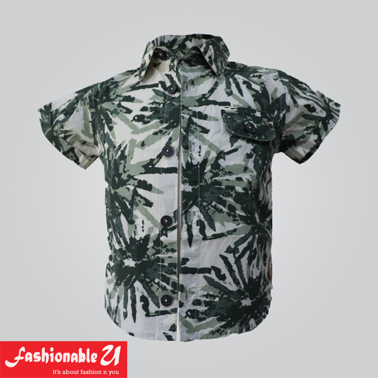 Picture of Green Printed Shirt for Kids