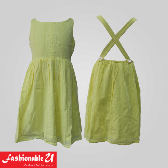 Picture of Stylist Yellow Cotton Frock
