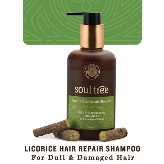 Picture of Soultree Licorice Hair Repair Shampoo With Bhringraj for Dull And Damaged Hair 250 ml