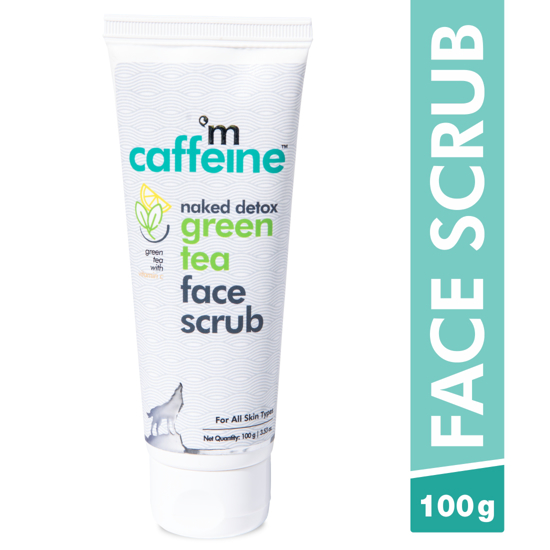 Picture of mCaffeine Naked Detox Green Tea Face Scrub (100 g)