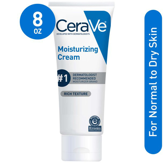 Picture of CeraVe Moisturizing Cream, Face Body Moisturizer, Normal to Dry Skin 8 fl oz 236ML