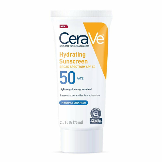 Picture of CeraVe Hydrating Mineral Sunscreen SPF 50 75ml
